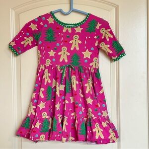 Sz7-8 Elenor Rose Gingerbread Christmas Dress